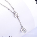 joyería de moda para mujer 2020 plata 925 chapado en cristal piedra colgante collar de cadena diamante joyería de plata